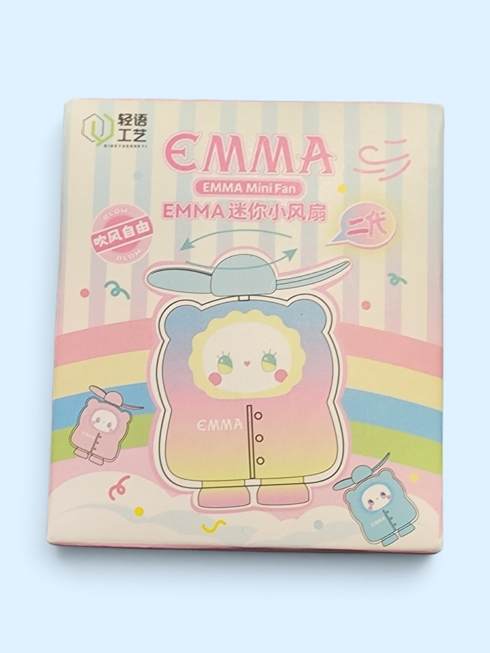 Emma By MJ Studio Mini Fan Kids Accessory - Pastel Rainbow
